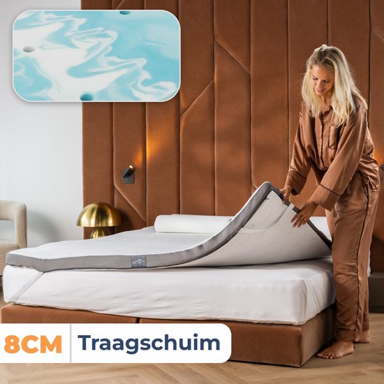 Best Life Matras Topper 140x200 Traagschuim 8 cm
