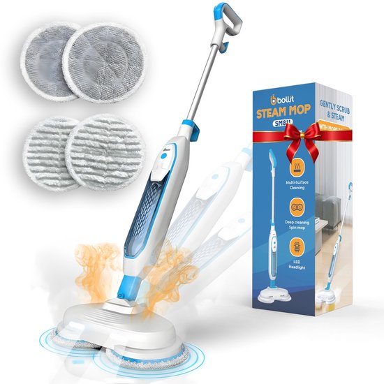 BOLLIT 1500W Stoomreiniger en Schrobber