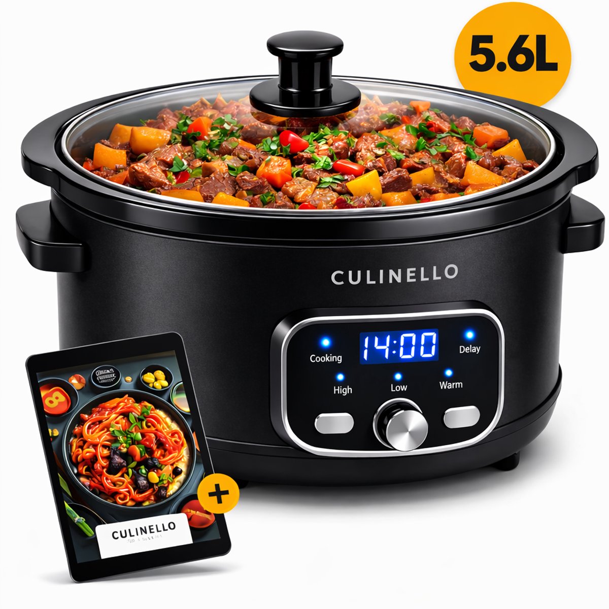 Culinello Digitale Slowcooker 5.6 liter