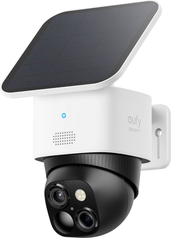 eufy SoloCam S340, 360Β° PTZ beveiligingscamera, zonne-energie, dual lens 2K,