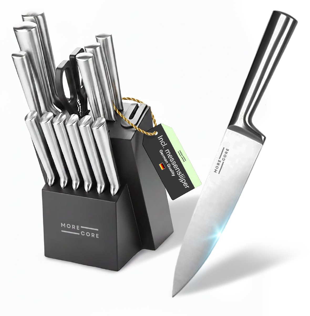 MoreCore 14-delige Messenset met Blok
