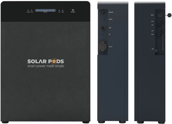 Solarpod Easy 5.12kWh Thuisbatterij via 230V Stopcontact – 2x Directe Ingang