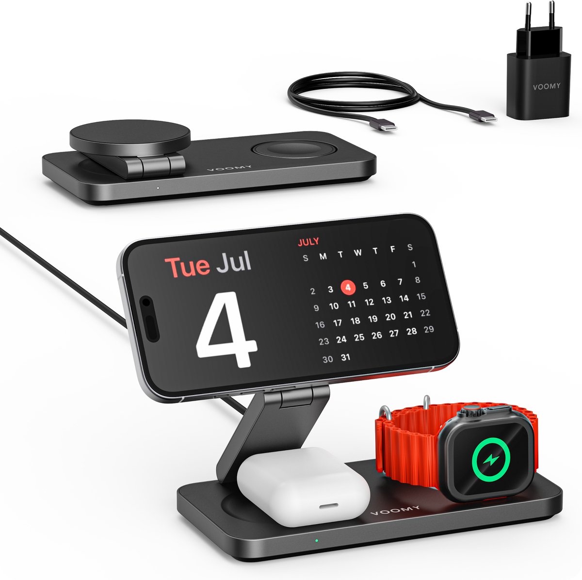 Voomy 3-in-1 Draadloze Oplader